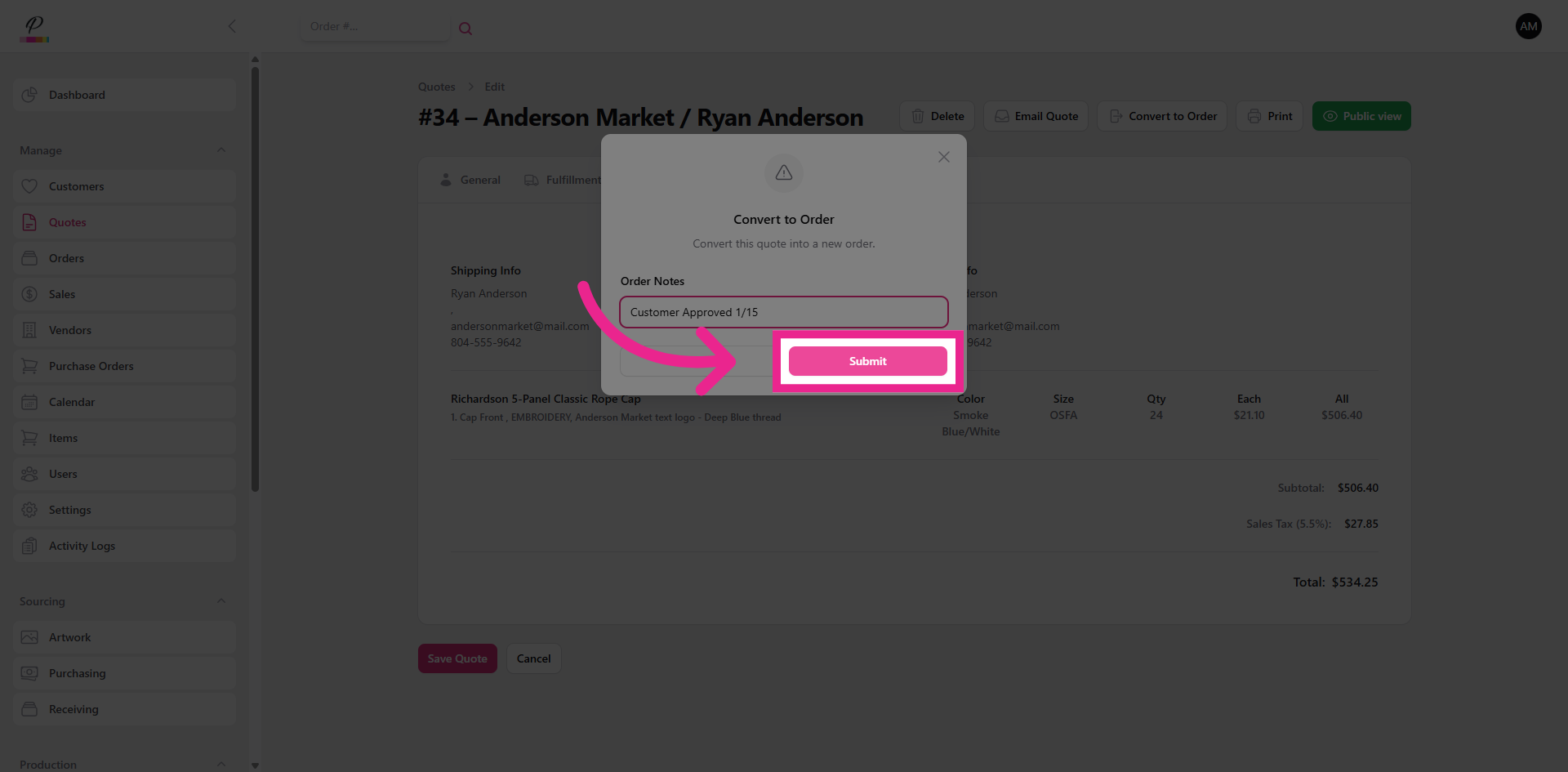 Step screenshot